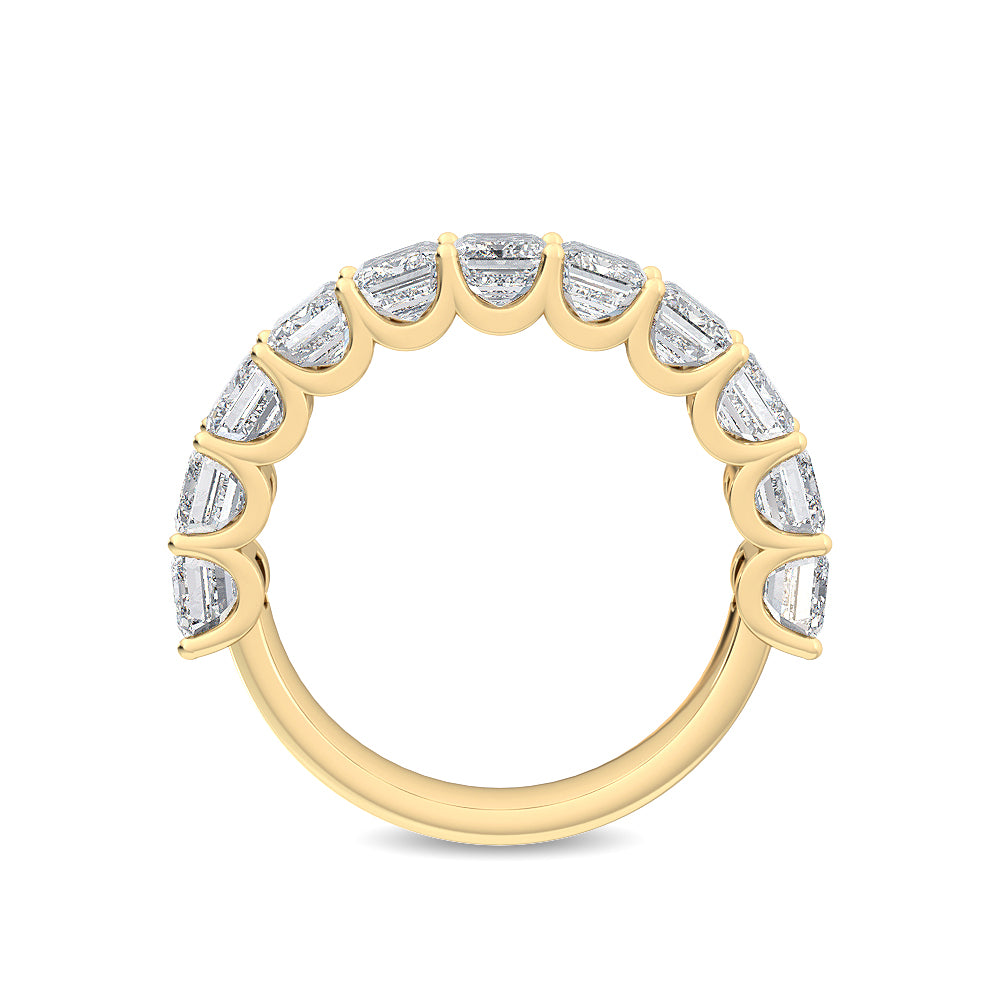 4.24ctw Emerald Cut Lab-Grown Diamond 11-Stone Band in 14k Yellow Gold