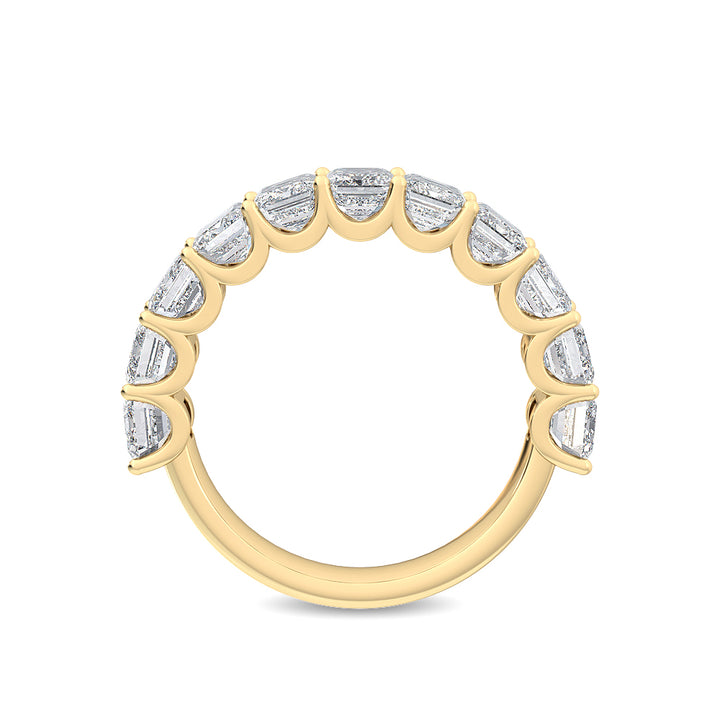 4.24ctw Emerald Cut Lab-Grown Diamond 11-Stone Band in 14k Yellow Gold