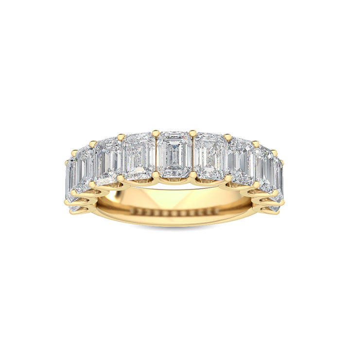 4.24ctw Emerald Cut Lab-Grown Diamond 11-Stone Band in 14k Yellow Gold
