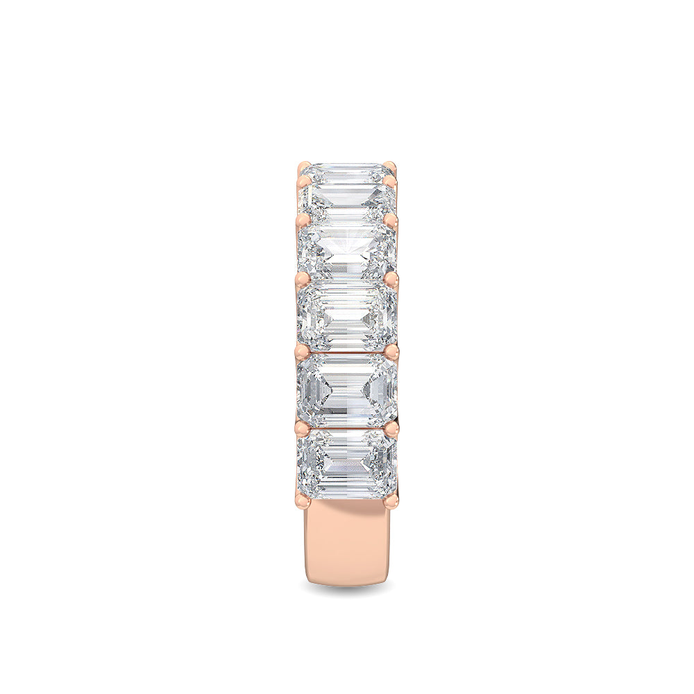 4.24ctw Emerald Cut Lab-Grown Diamond 11-Stone Band in 14k Rose Gold