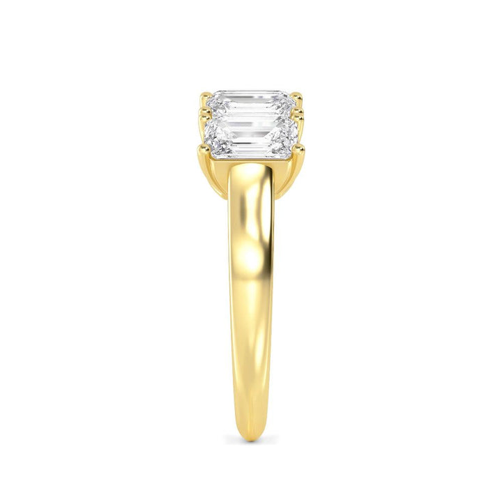 3.58ctw Emerald Cut Lab-Grown Diamond 5-Stone Band in 14k Yellow Gold