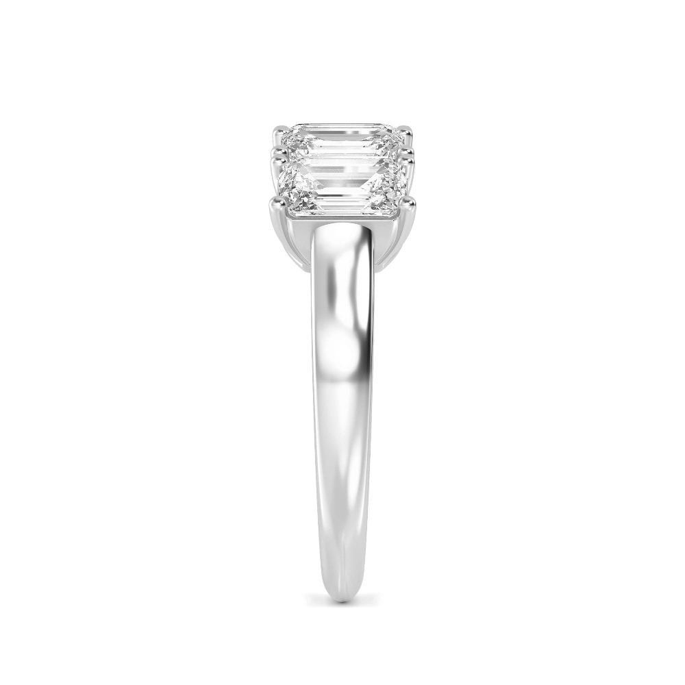 3.58ctw Emerald Cut Lab-Grown Diamond 5-Stone Band in 14k White Gold