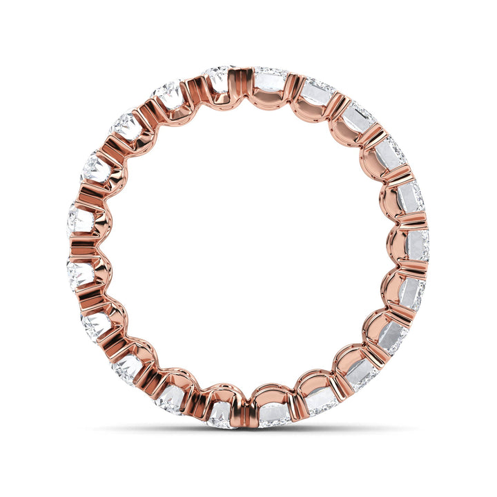 3.79ctw Emerald Cut and Oval Lab-Grown Diamond Eternity Band in 14k Rose Gold