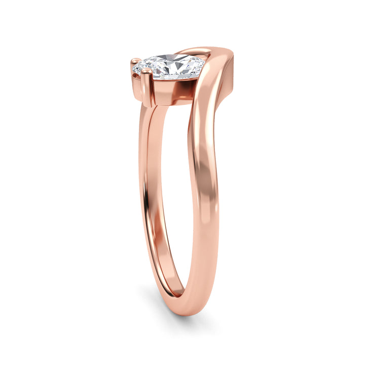 0.57ct Oval Lab-Grown Diamond Solitaire Engagement Ring in 14k Rose Gold