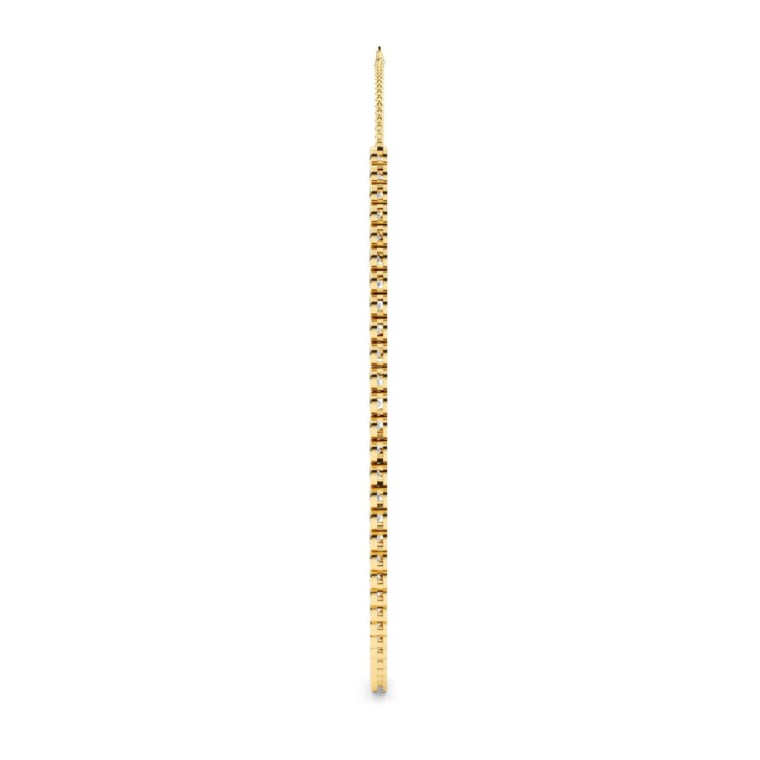 7.25ctw Round Brilliant Lab-Grown Diamond Bezel-Set Necklace in 14k Yellow Gold