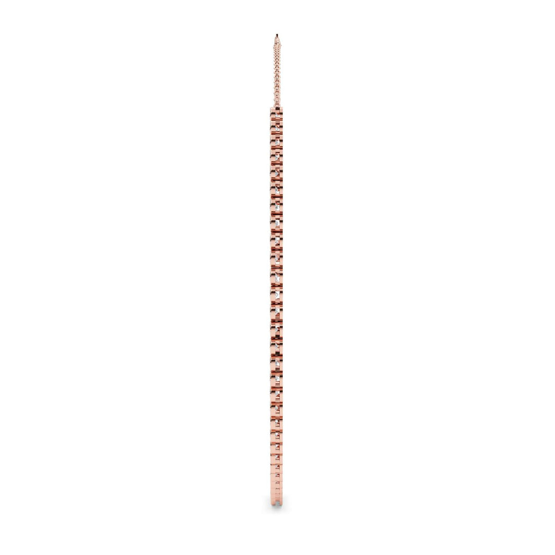 7.25ctw Round Brilliant Lab-Grown Diamond Bezel-Set Necklace in 14k Rose Gold