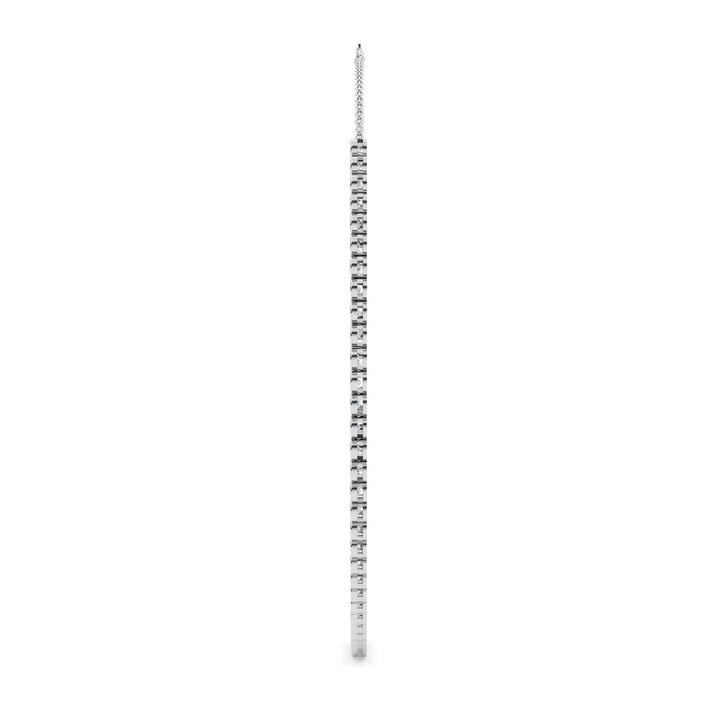 7.25ctw Round Brilliant Lab-Grown Diamond Bezel-Set Necklace in 14k White Gold