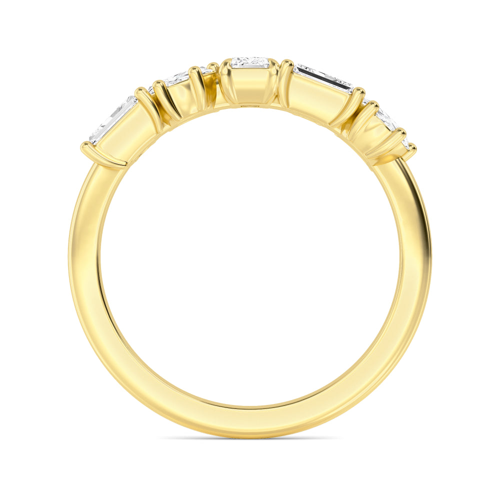 1.04ctw Multi-Cut Lab-Grown Diamond Stackable Fashion Band in 14k Yellow Gold