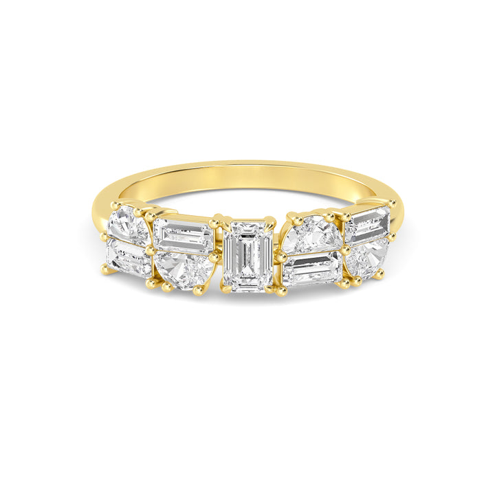 1.04ctw Multi-Cut Lab-Grown Diamond Stackable Fashion Band in 14k Yellow Gold