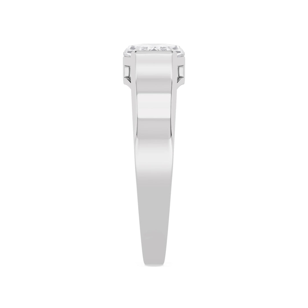 IGI Graded 2.09ct Hexagonal Lab-Grown Diamond Solitaire Engagement Ring in 14k White Gold