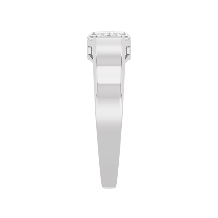 IGI Graded 2.09ct Hexagonal Lab-Grown Diamond Solitaire Engagement Ring in 14k White Gold