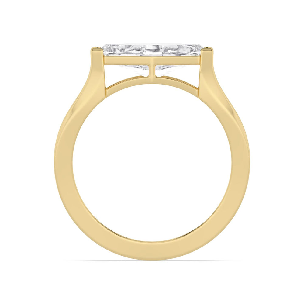 IGI Graded 2.09ct Hexagonal Lab-Grown Diamond Solitaire Engagement Ring in 14k Yellow Gold