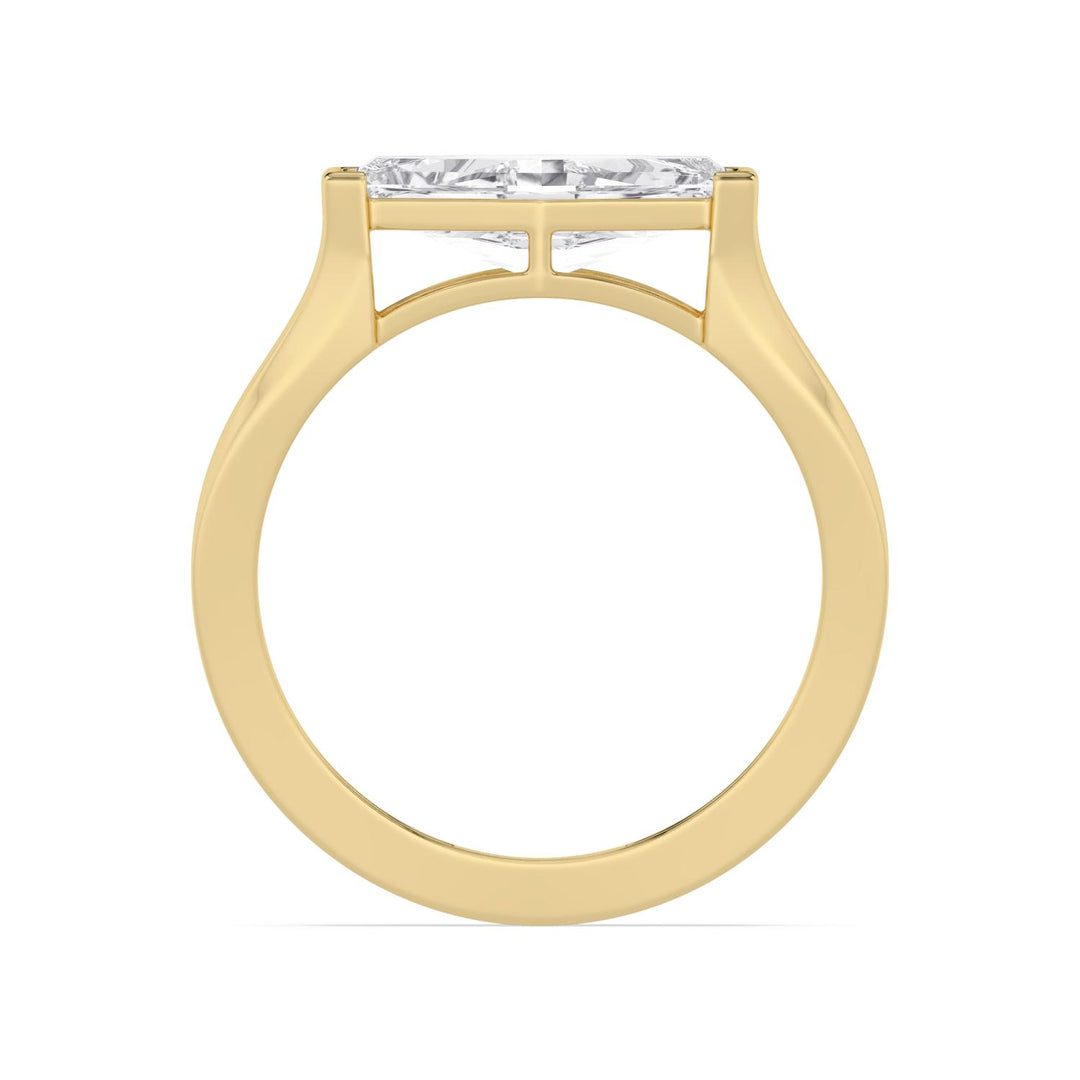 IGI Graded 2.09ct Hexagonal Lab-Grown Diamond Solitaire Engagement Ring in 14k Yellow Gold