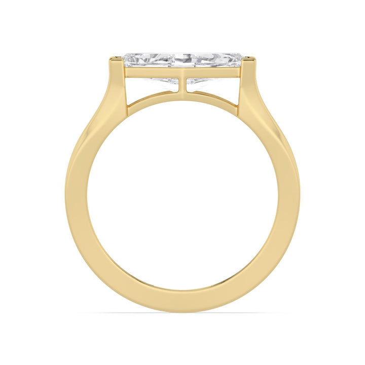 IGI Graded 2.09ct Hexagonal Lab-Grown Diamond Solitaire Engagement Ring in 14k Yellow Gold