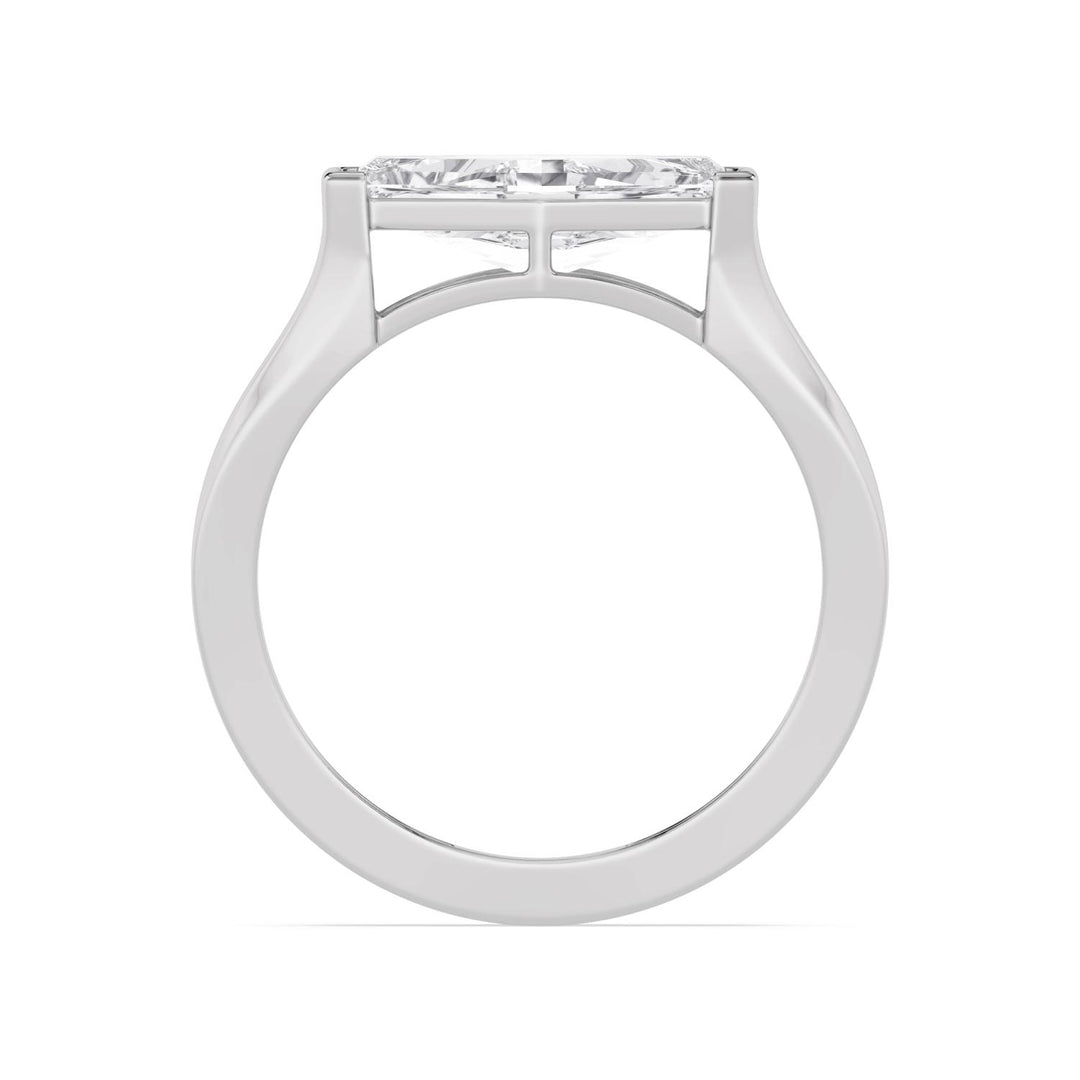 IGI Graded 2.09ct Hexagonal Lab-Grown Diamond Solitaire Engagement Ring in 14k White Gold