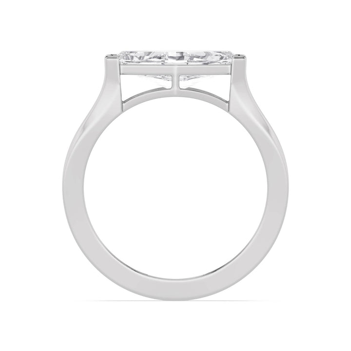 IGI Graded 2.09ct Hexagonal Lab-Grown Diamond Solitaire Engagement Ring in 14k White Gold