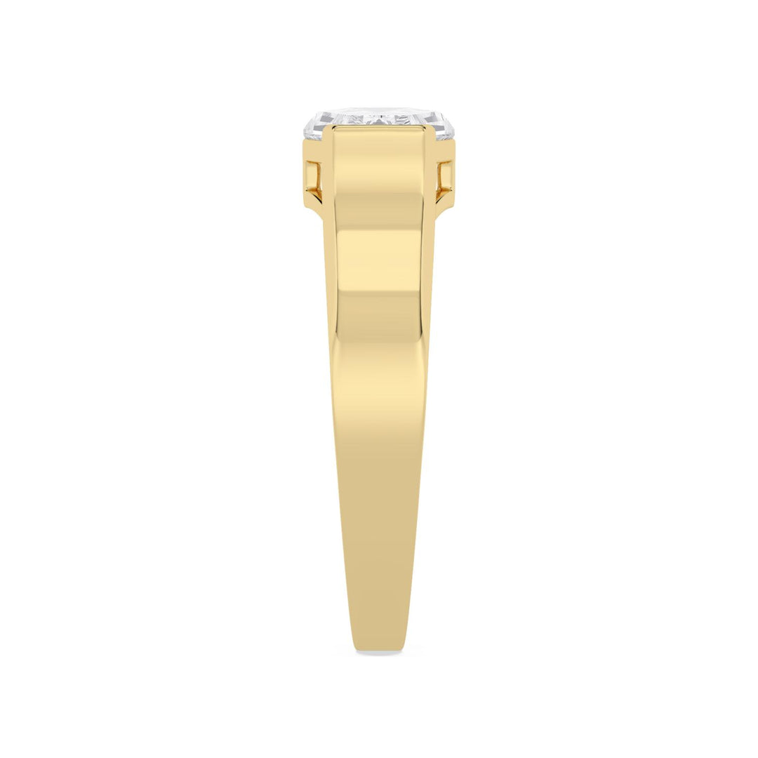 IGI Graded 2.09ct Hexagonal Lab-Grown Diamond Solitaire Engagement Ring in 14k Yellow Gold
