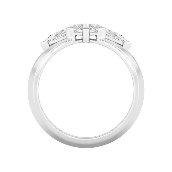 0.96ctw Lozenge & Kite Shaped Lab-Grown Diamond Cocktail Ring in 14k White Gold