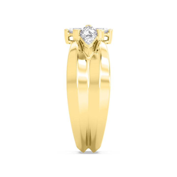 0.96ctw Lozenge & Kite Shaped Lab-Grown Diamond Cocktail Ring in 14k Yellow Gold