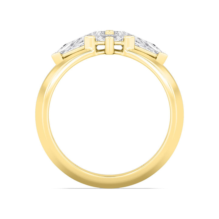 0.96ctw Lozenge & Kite Shaped Lab-Grown Diamond Cocktail Ring in 14k Yellow Gold