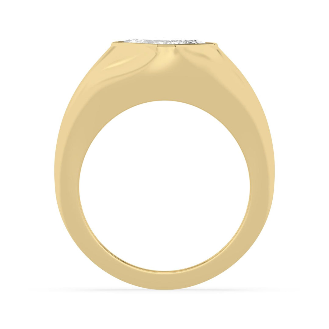 IGI Graded 2.50ct Emerald Cut Lab-Grown Diamond Diagonal Solitaire Engagement Ring 14k Yellow Gold
