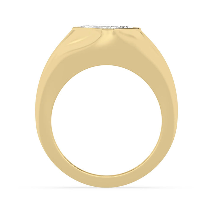 IGI Graded 2.50ct Emerald Cut Lab-Grown Diamond Diagonal Solitaire Engagement Ring 14k Yellow Gold
