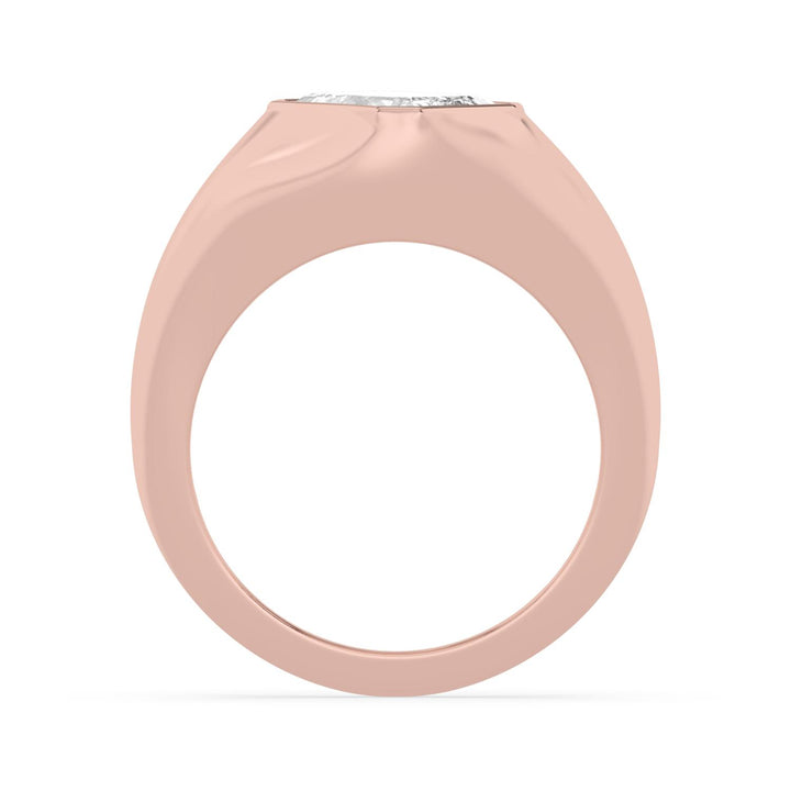 IGI Graded 2.50ct Emerald Cut Lab-Grown Diamond Diagonal Solitaire Engagement Ring 14k Rose Gold