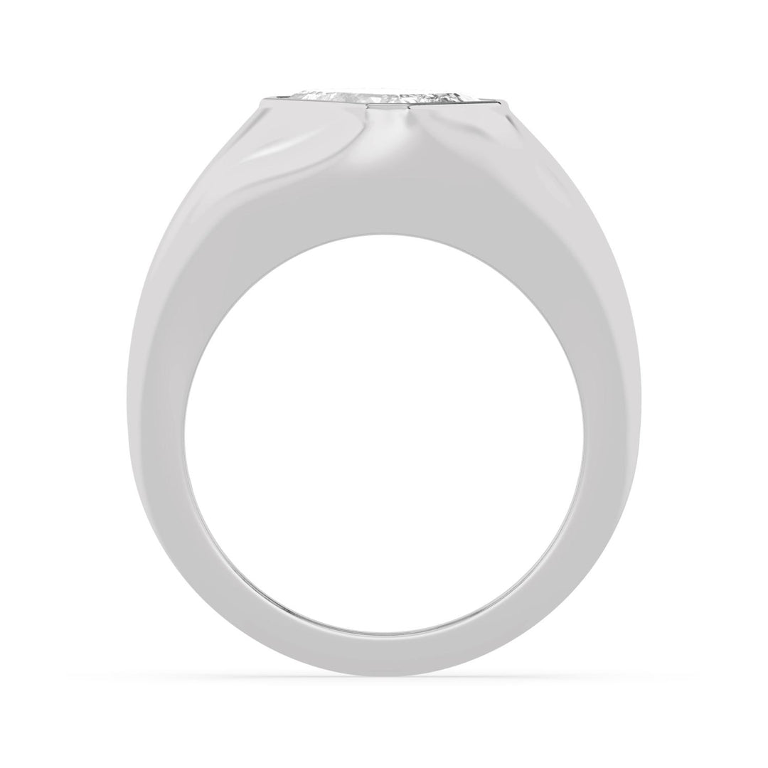 IGI Graded 2.50ct Emerald Cut Lab-Grown Diamond Diagonal Solitaire Engagement Ring 14k White Gold