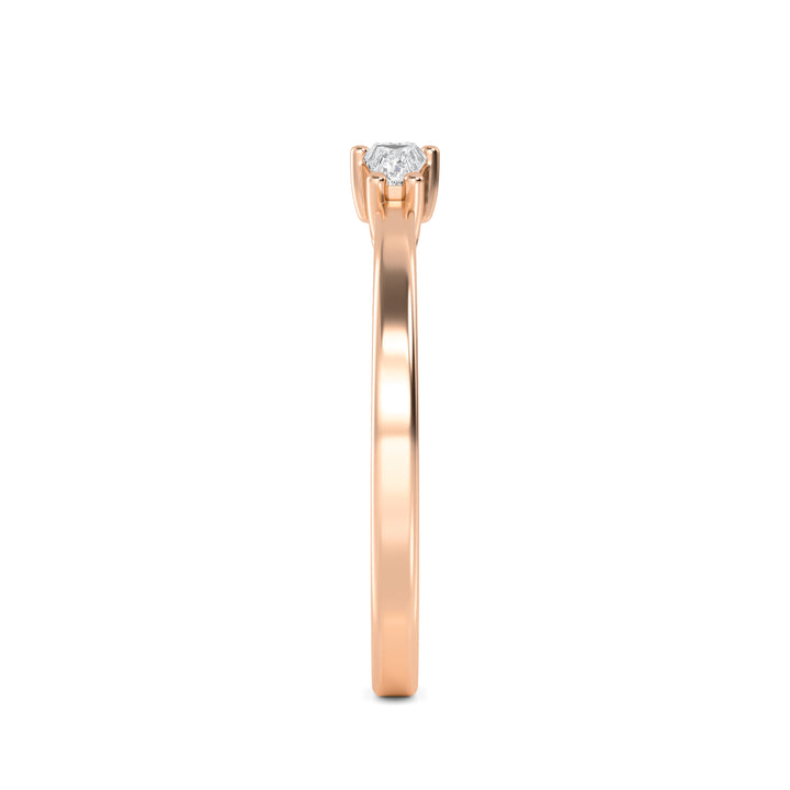0.28ctw Tapered Baguette Cut Lab-Grown Diamond 2-Stone Stackable Band in 14k Rose Gold