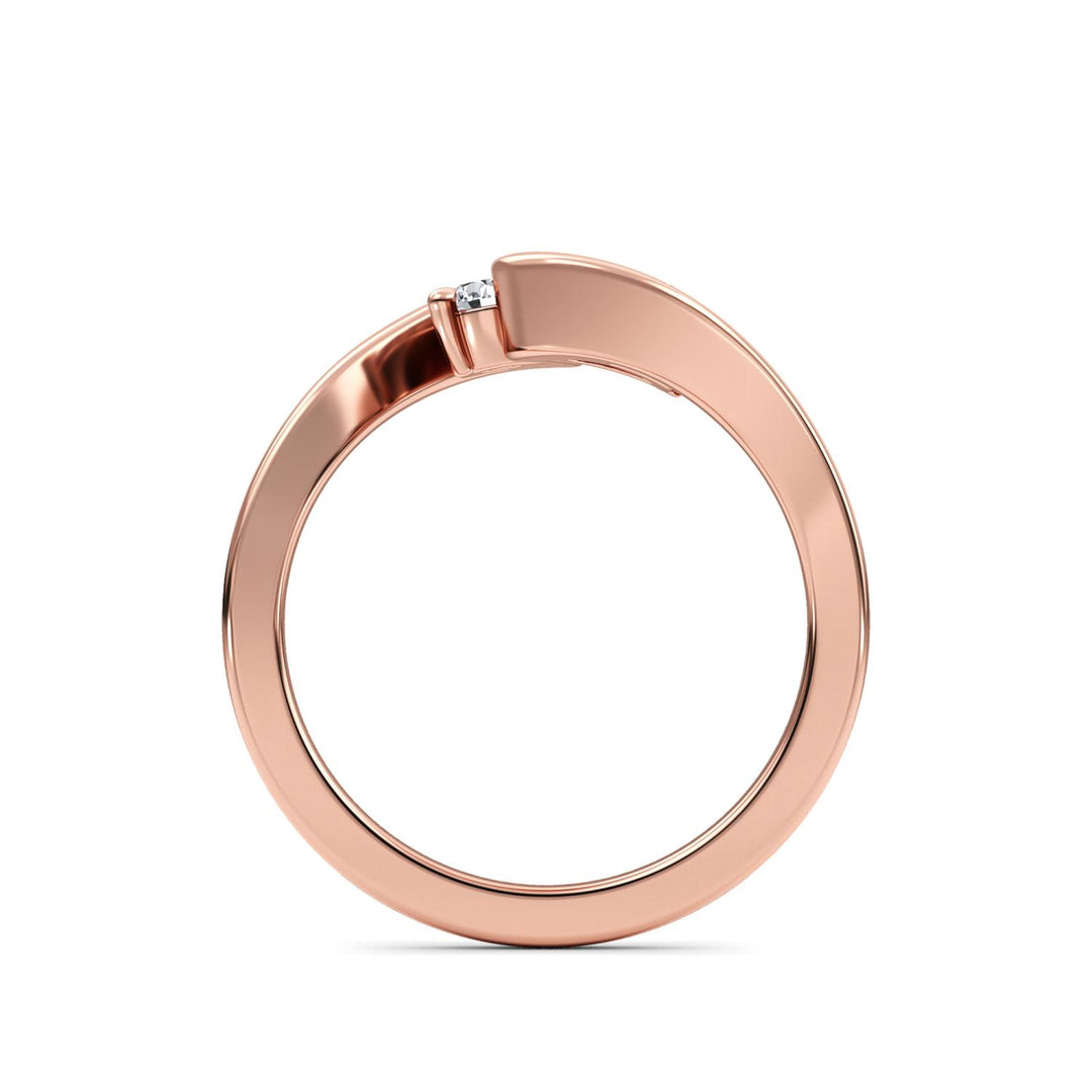 0.60ctw Pear & Round Brilliant Lab-Grown Diamond Two-Stone Ring in 14k Rose Gold