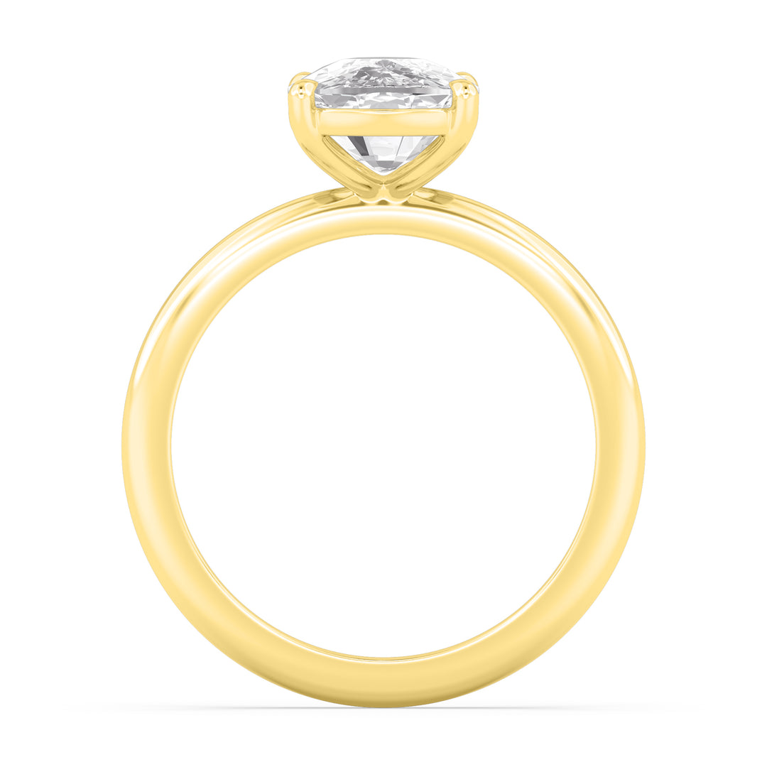 IGI Graded 3.08ct Cushion Cut Lab-Grown Diamond Solitaire Engagement Ring in 14k Yellow Gold