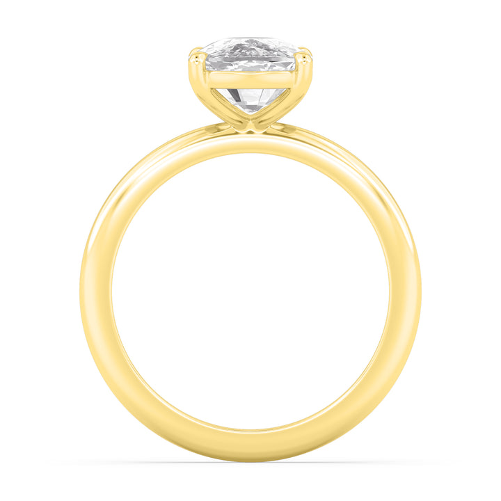 IGI Graded 3.08ct Cushion Cut Lab-Grown Diamond Solitaire Engagement Ring in 14k Yellow Gold