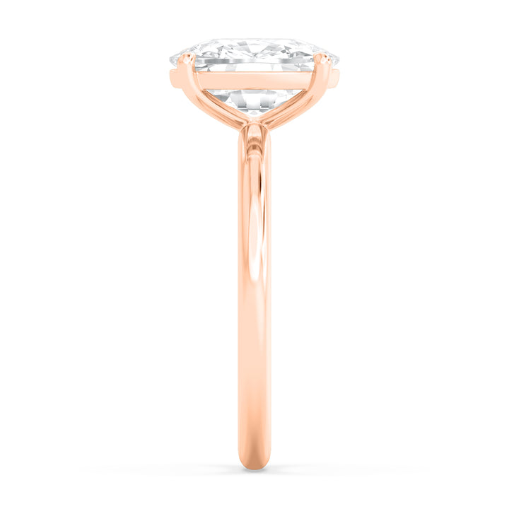 IGI Graded 3ct Cushion Cut Lab-Grown Diamond Solitaire Engagement Ring in 14k Rose Gold