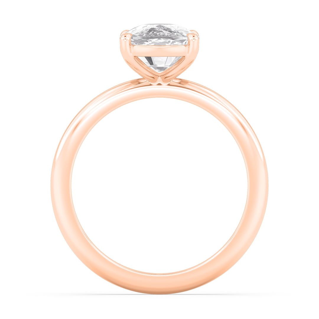 IGI Graded 3ct Cushion Cut Lab-Grown Diamond Solitaire Engagement Ring in 14k Rose Gold