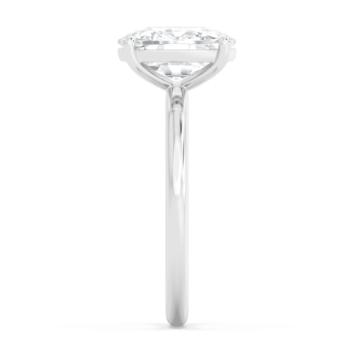 IGI Graded 3ct Cushion Cut Lab-Grown Diamond Solitaire Engagement Ring in 14k White Gold