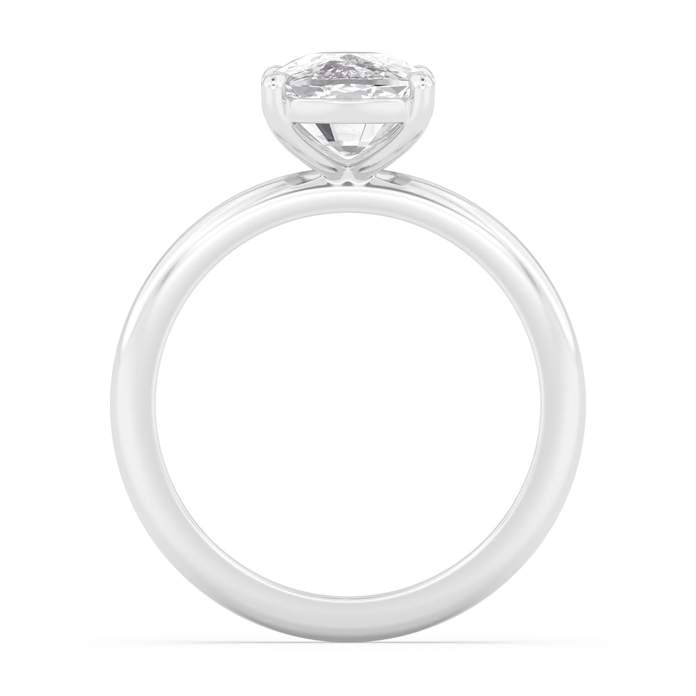 IGI Graded 3.03ct Cushion Cut Lab-Grown Diamond Solitaire Engagement Ring in 14k White Gold