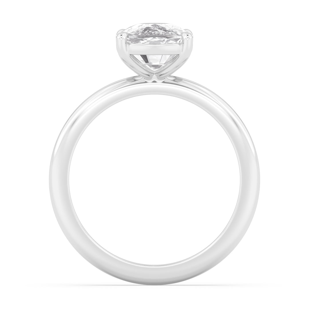 IGI Graded 3ct Cushion Cut Lab-Grown Diamond Solitaire Engagement Ring in 14k White Gold