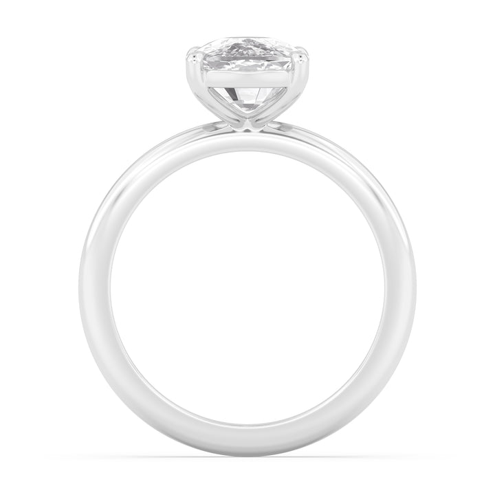 IGI Graded 3ct Cushion Cut Lab-Grown Diamond Solitaire Engagement Ring in 14k White Gold