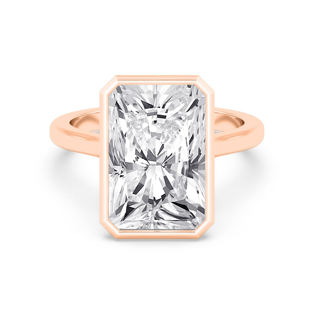 IGI Graded 2.03ct Radiant Cut Lab-Grown Diamond Bezel-Set Solitaire Engagement Ring in 14k Gold
