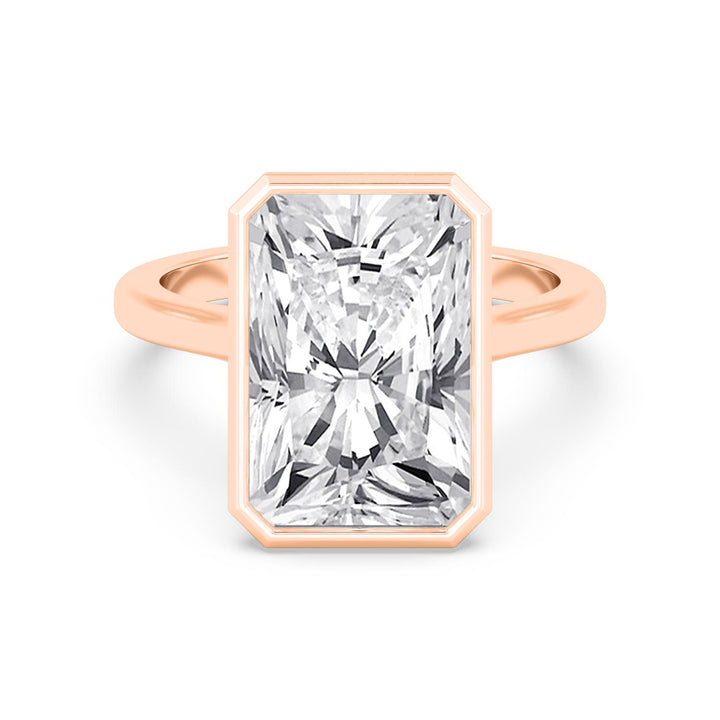 IGI Graded 2.03ct Radiant Cut Lab-Grown Diamond Bezel-Set Solitaire Engagement Ring in 14k Gold