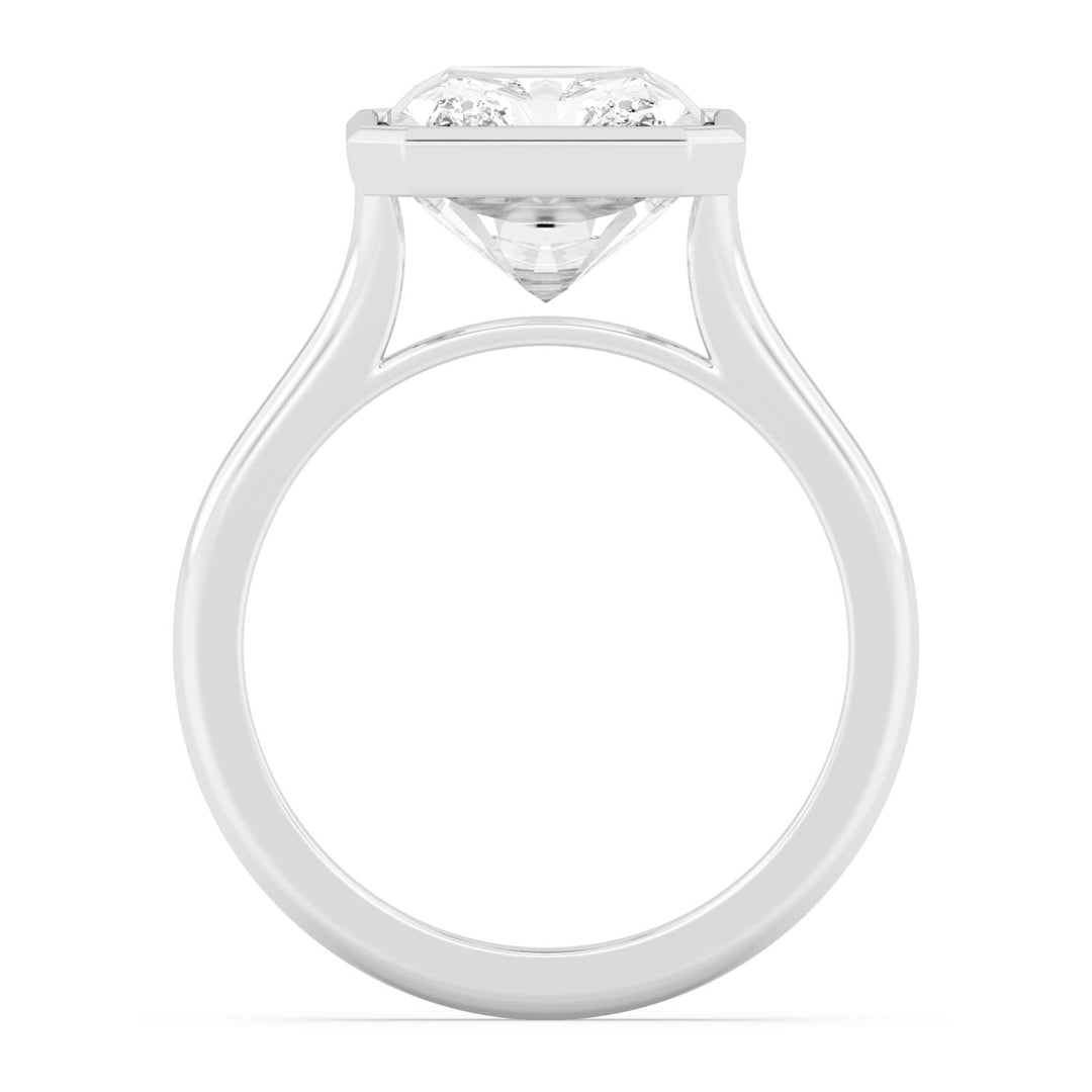 IGI Graded 2.03ct Radiant Cut Lab-Grown Diamond Bezel-Set Solitaire Engagement Ring in 14k Gold