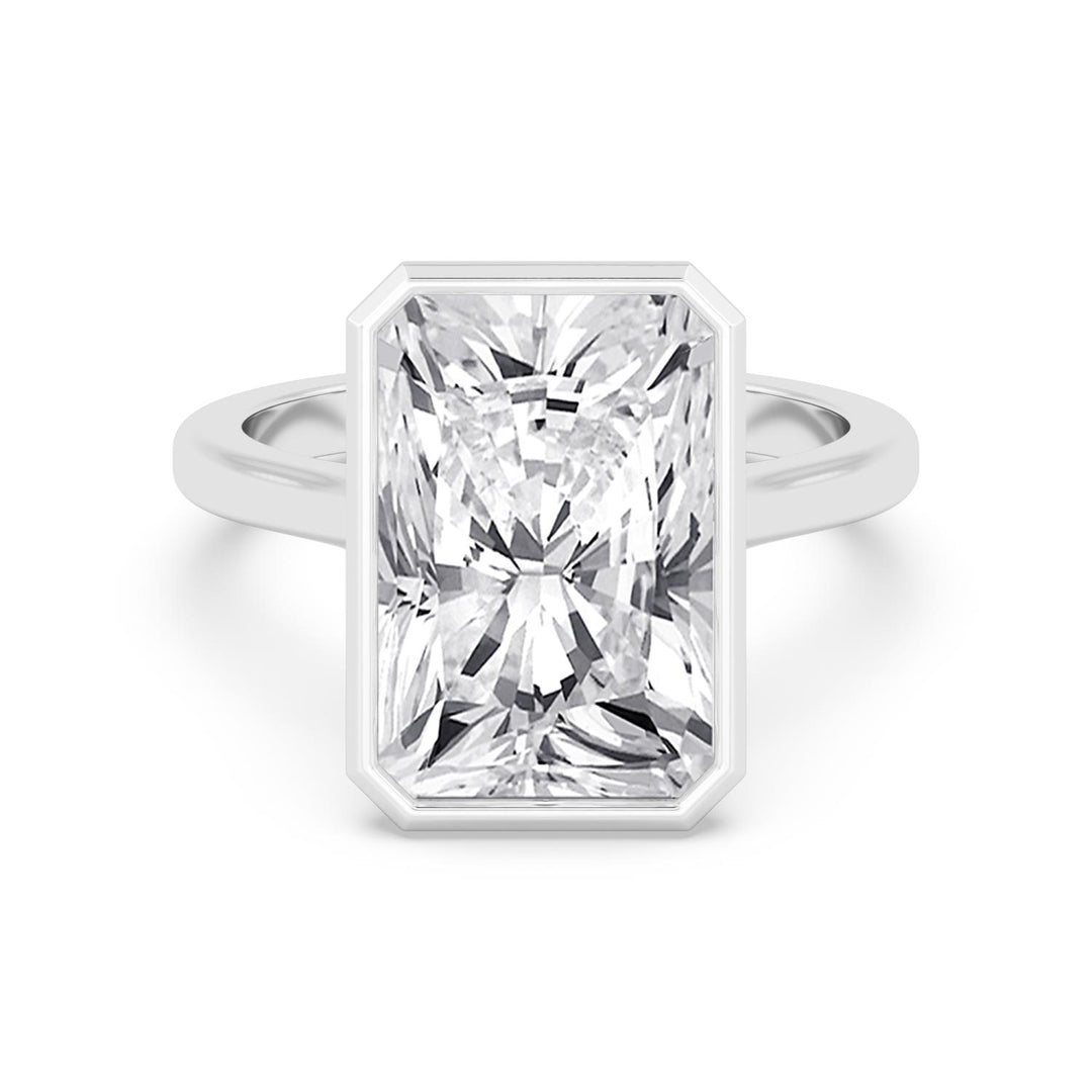 IGI Graded 2.03ct Radiant Cut Lab-Grown Diamond Bezel-Set Solitaire Engagement Ring in 14k Gold
