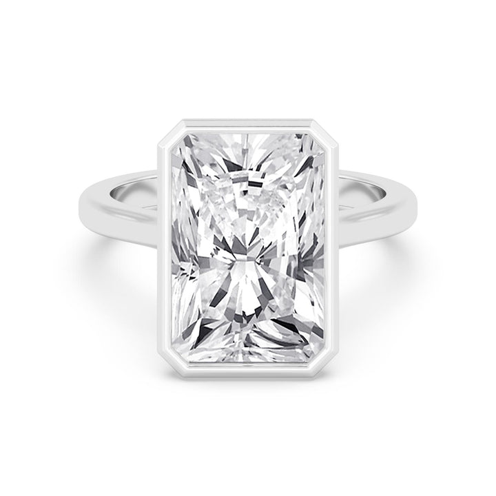 IGI Graded 2.03ct Radiant Cut Lab-Grown Diamond Bezel-Set Solitaire Engagement Ring in 14k Gold