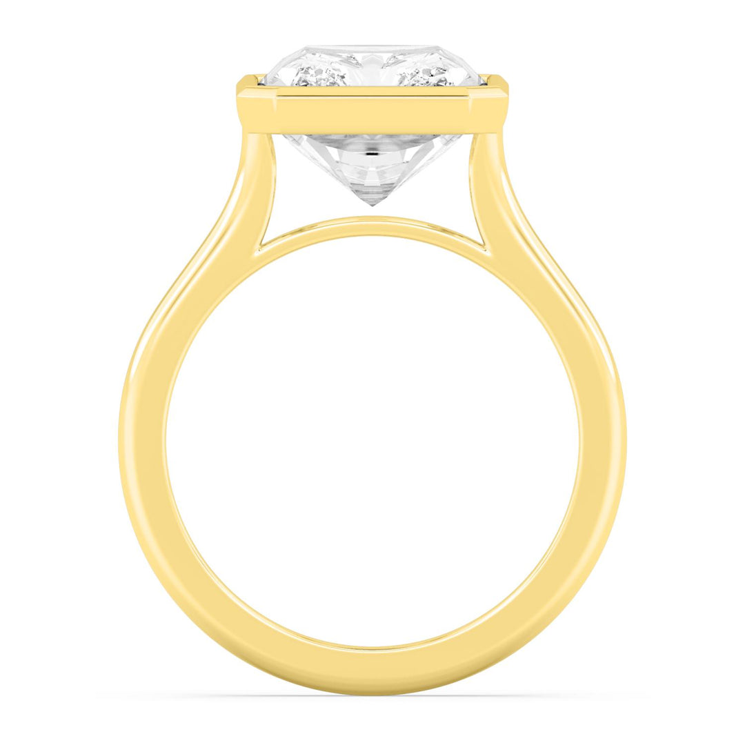 IGI Graded 2.03ct Radiant Cut Lab-Grown Diamond Bezel-Set Solitaire Engagement Ring in 14k Gold