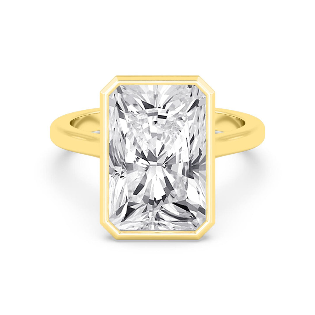 IGI Graded 2.03ct Radiant Cut Lab-Grown Diamond Bezel-Set Solitaire Engagement Ring in 14k Gold