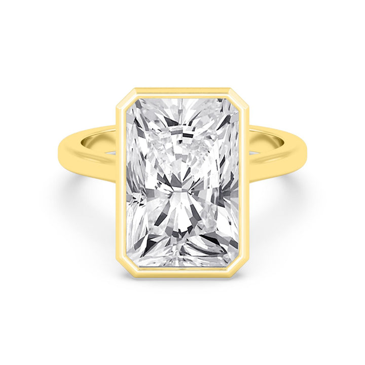 IGI Graded 2.03ct Radiant Cut Lab-Grown Diamond Bezel-Set Solitaire Engagement Ring in 14k Gold