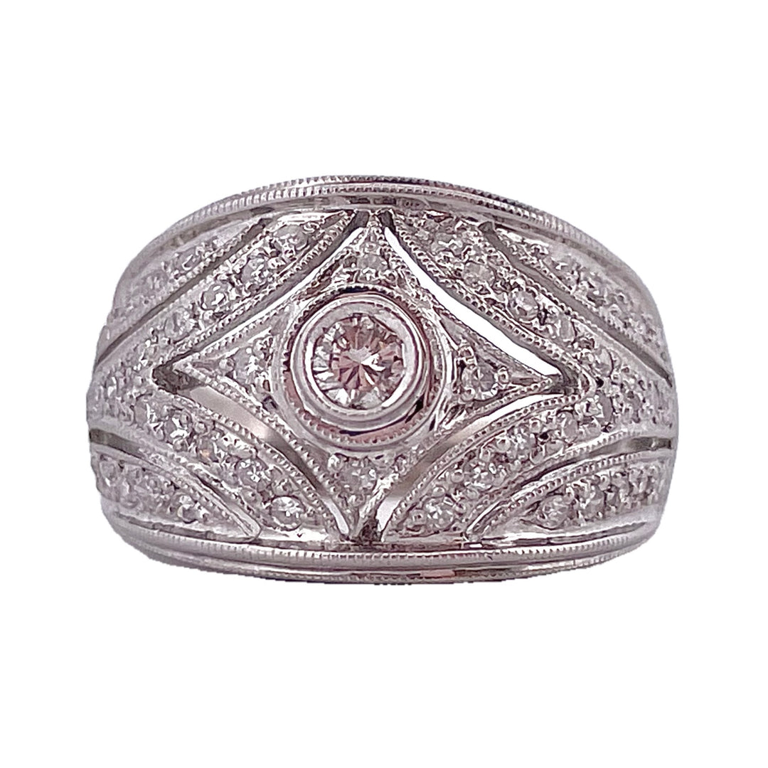 vintage inspired diamond ring  