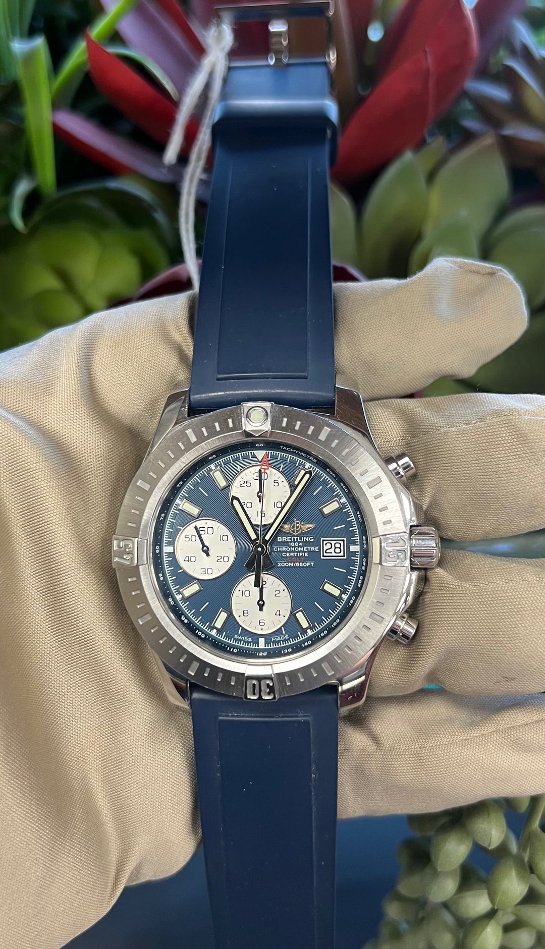 Breitling Colt 44mm Automatic Strap Watch with Box and Papers