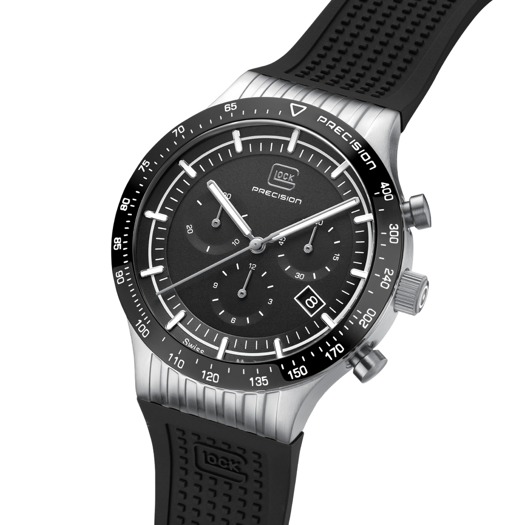 GLOCK GW-34-4-24 43mm Limited Edition Stainless Steel Quartz Chronograph Watch with Interchangeable Straps