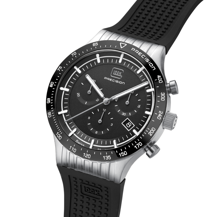 GLOCK GW-34-4-24 43mm Limited Edition Stainless Steel Quartz Chronograph Watch with Interchangeable Straps
